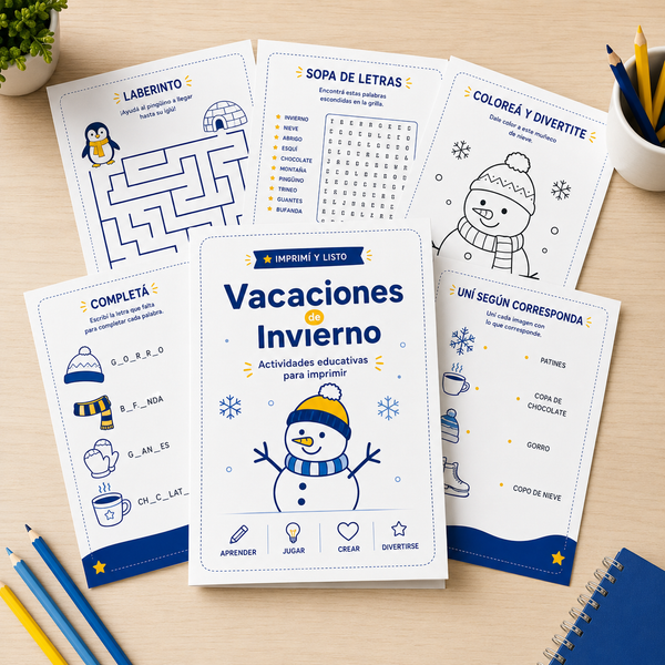 Pack Vacaciones de Invierno — Actividades para Imprimir